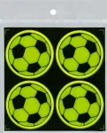 Peegeldavad kleebised FOOTBALL, Centrum, l&auml;bim&otilde;&otilde;t 50 mm, 4 tk, blisterpakendis