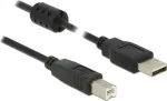 "Delocki kaabel: USB 2.0 Type A pistik > USB 2.0 Type B pistik, 5,0 m, must"