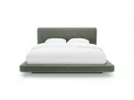 Velvet Bed With Headboard, "Linea", 204x225x98 Made in Europe