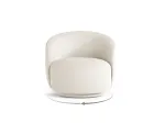 Swivel Boucle Armchair, "Savona", 1 Seat, 86x83x76.5 Made in Europe