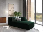 Velvet Chaise Longue Right, "Siena", 1 Seat, 93x181x69 Made in Europe