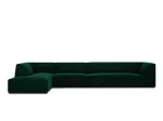 Velvet Modular Left Corner Sofa, "Siena", 5 Seats, 366x180x69 Made in Europe