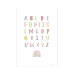 Poster Rainbow Alphabet pink