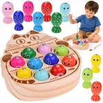 Wooden arcade game FISHING - magnetic fishing rod 13 pieces ZA6568