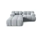Velvet Modular Sofa, "Bellis", 3 Seats, 188x188x70 Made in Europe
