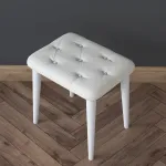 Taburet, Hanah Home, valge, 45 x 45 x 35