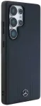 "Leather Debossed Lines MagSafe Galaxy S25 Ultra" Blue