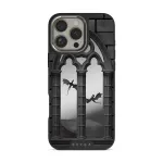 Skyborn - iPhone 16 Pro Case, Elite Mirror Dark (MagSafe) / Silver