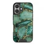 Ubud Jungle - Turquoise iPhone 16 Plus Case, Elite Dark (MagSafe) / Silver