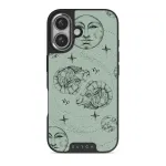 Capricorn - iPhone 16 Plus Case, Elite Dark (MagSafe) / Silver / Turquoise