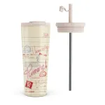 Library Card - Travel Mug, 700 ml / Flap & Straw Set