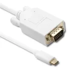 Qoltec Kabel USB 3.1 t&uuml;&uuml;p C isa/VGA isa | FULL HD | Alternatiivne režiim | 1 aasta