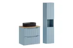 60 cm m&ouml;&ouml;blikomplekt, milles on laud, lauale paigaldatav &bdquo;Beyond&ldquo; valamu ja k&otilde;rge kapp &bdquo;set-nod b oak 60 cm s un beyond hc&ldquo;