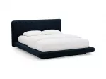 Velvet Bed With Headboard, "Linea", 184x225x98 Made in Europe