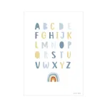 Poster Rainbow Alphabet blue