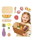 VIGA PolarB Wooden Food Chopping Fruit Vegetable Kitchen Basket