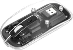 Transparent Rechargeable Wireless Mouse Clear/Black