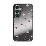 Tricked Me - Samsung Galaxy S25 Case, Elite Mirror Dark (Magnetic) / Silver