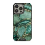 Ubud Jungle - Turquoise iPhone 16 Pro Max Case, Elite Dark (MagSafe) / Silver