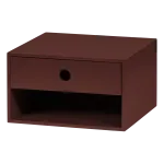 NANCY HANGING BEDSIDE TABLE MDF BURGUNDY RED [fsc]