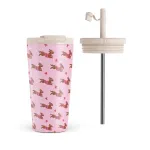 Hot Dog - Travel Mug, 500 ml / Flap & Straw Set