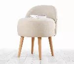 Pouf Hanah Home Corvile, kreemjas, 46 x 64 x 46