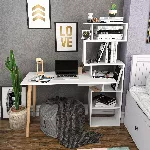 &Otilde;ppelaud, Hanah Home, valge, 133 x 146,4 x 55, cm