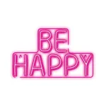 Neolia Be Happy dekoratiivne LED-neonvalgusti