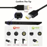 USB-C -> Lenovo SquarePin | 18,5V-20V | 100W | 1,8m