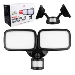 Maclean MCE524 B seinale paigaldatav LED-valgusti PIR- ja h&auml;marusanduriga, 20 W, 1500 lm, 4000 K, IP65