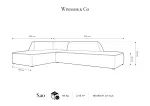 Velvet Modular Left Corner Sofa, "Siena", 4 Seats, 273x180x69 Made in Europe