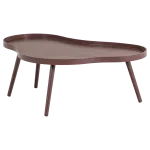 MAE SIDE TABLE ORGANIC OBLONG MDF/PINE BURGUNDY RED [fsc]