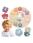 Viga Wooden Shape Sorter Clock Educational 18m+