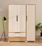 Riidekapp, Hanah Home, safiirtamm, valge, 137 x 183 x 45