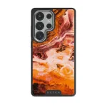 Pumpkin Spice - Orange Samsung Galaxy S25 Ultra Case, Elite Dark (Magnetic) / Silver