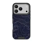 Drifting Shores - Line Art iPhone 17 Pro Case, Elite Dark (MagSafe) / Silver