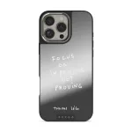 Focus On - iPhone 16 Pro Case, Elite Mirror Dark (MagSafe) / Silver