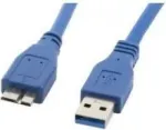 &bdquo;Lanberg&ldquo; USB-A &ndash; micro-B kaabel, 0,5 m, sinine (CA-US3M-10CC-0005-B)