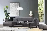 Nurgadiivan-voodi Hanah Home Image Corner, antratsiit, 96 x 85 x 287