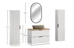 Vannitoam&ouml;&ouml;bli komplekt &bdquo;Adel White&ldquo;, 80 cm