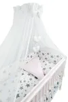 Bedding set - 6  parts - 120/90/360 - NEW STARS - PINK