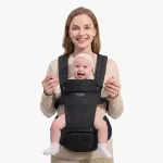 &bdquo;Momcozy Hip Seat Baby Carrier Black Medium&ldquo; | Beebikandekott istmega puusadel | Ergonoomiline, must, suurus M