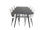 Sleek Extentiontable Black Brushed - 195*95+Polar Dining Chair- Black legs / Beige Velvet (ers&auml;tter 19902-880)_6