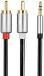 3,5 mm &bdquo;Jack&ldquo; &ndash; 2xRCA, 1,5 m, h&otilde;bedane (LB0092)