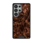 Toasted Chestnut - Brown Samsung Galaxy S25 Ultra Case, Elite Dark (Magnetic) / Silver
