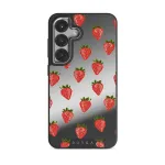 Strawberry Girl - Samsung Galaxy S25 Case, Elite Mirror Dark (Magnetic) / Silver