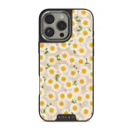 Pure Bliss - Daisy iPhone 16 Pro Max Case, Elite Dark (MagSafe) / Silver