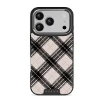 Plaid Please - iPhone 17 Pro Case, Elite Dark (MagSafe) / Silver