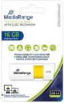 "STICK MediaRange USB-Stick 16GB USB 2.0 Slider kollane"