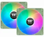 "140mm Thermaltake CT140 Reverse ARGB Sync PC Cooling Fan Matcha Green 2 Pack"